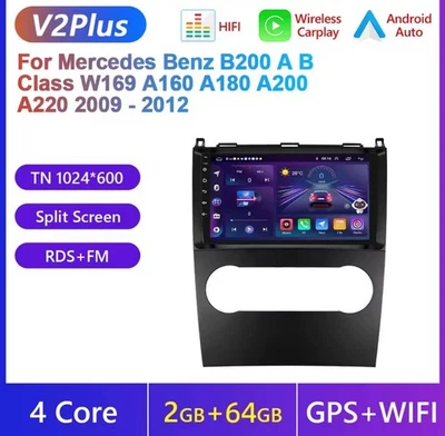 Autoradio Android Per Mercedes-Benz Classe A/B W169 2009-2012 + Kit Frontalino - Immagine 1 di 4