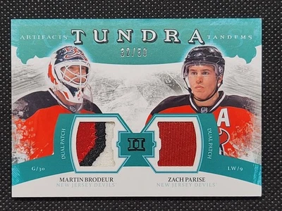 2011-12 Artifacts MARTIN BRODEUR ZACH PARISE Tundra Tandems Dual Patch /50 - Image 1 of 2
