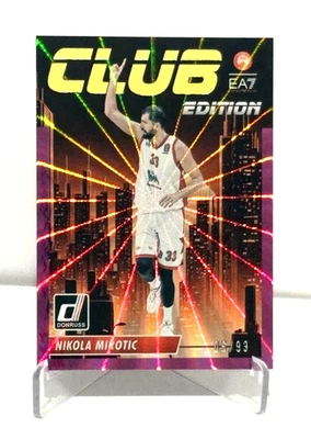 #'d /99! Nikola Mirotic 2023-24 Donruss EuroLeague CLUB EDITION Purple Laser - Image 1 of 2