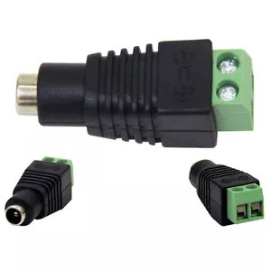 New 5.5mm x 2.1mm DC Power Female Jack Connector Plugs For LED Lighting or CCTV - Picture 1 of 8