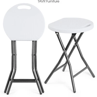 2 pack in 1 set Foldable Stool 18.1" Metal&Plastic Folding Stool up to 300lbs - Image 1 of 4