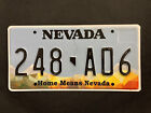 Nevada License Plate 248-A06 ...... HOME MEANS NEVADA, THE SILVER & GOLD STATE