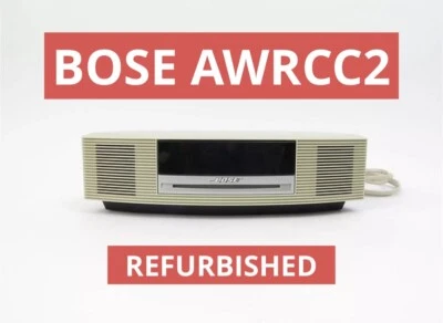 Refurbished Bose Wave Music System AM/FM Radio CD Player Platinum White AWRCC2 - Image 1 of 3