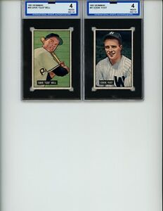 Freshly Graded Two Pack Set of 1951 Bowman Baseball Cards