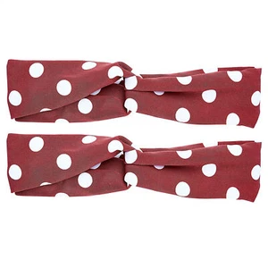 Fancy White Polka Dot Design Makeup Hair Band Color Maroon For Women I643 - Picture 1 of 5