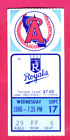 9/17/86 Angels Ticket Stub-Royals Bo Jackson Career Stolen Base#2/Game Played #9