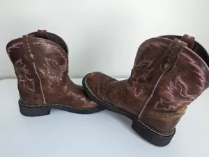 Justin L9903 Gypsy Brown Leather Cowgirl Western Boots Women's Size 10 B - Picture 1 of 12