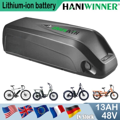 HANIWINNER Ebike Battery 48V 13Ah Electric Bike for 500W 1000W Bafang Aw Ancheer Motors
