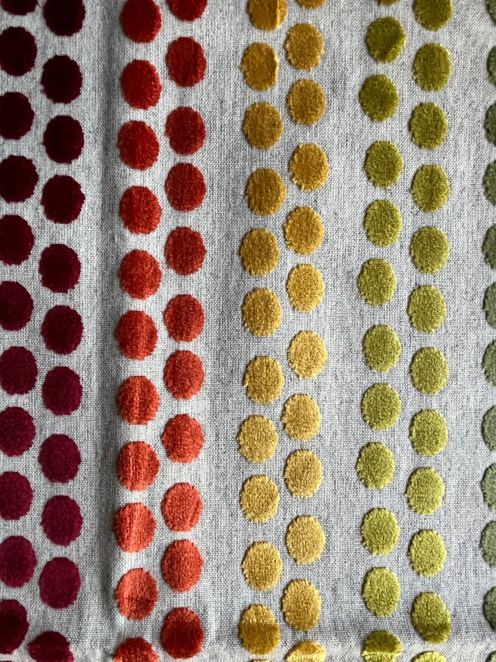 GP&J Baker Mala Tomato/Green 24"Fabric Remnant - Image 1 of 3