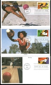 US FDC #2961 - #2865 Set of 5 Mystic Stamp Cachets Jupiter, FL - Picture 1 of 2