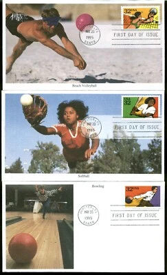 US FDC #2961 - #2865 Set of 5 Mystic Stamp Cachets Jupiter, FL - Image 1 of 2