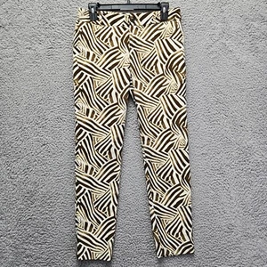 Banana Republic Heritage Damenhose Größe 0 Braun Weiß Zebramuster - Bild 1 von 13