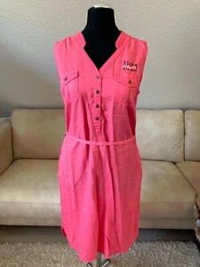 SOCCX Aloha Spirit Hawaii Top Stylishes Damen Blusen Kleid Gr M 38 Pink NEUw - Picture 1 of 16