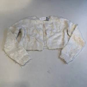 The Children’s Place Girls Eyelash Cardigan White S - Picture 1 of 2