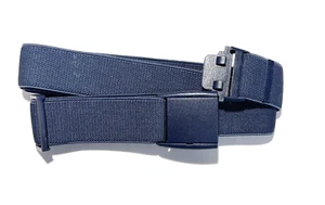 Damen No Show Schnalle Gürtel-elastisch Stretch verstellbar blau 43" (110cm) - Bild 1 von 5