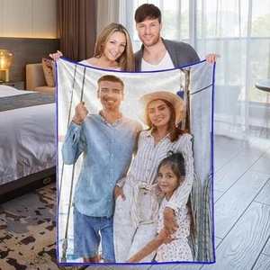 Custom Blanket with Picture Collage Customized Throw Blankets Birthday Christmas - Picture 1 of 17