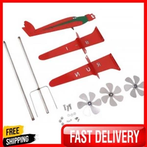 3D-Flugzeug-Windspiel, kreativer, schicker Windrichtungsanzeiger für den Garten - Bild 1 von 5