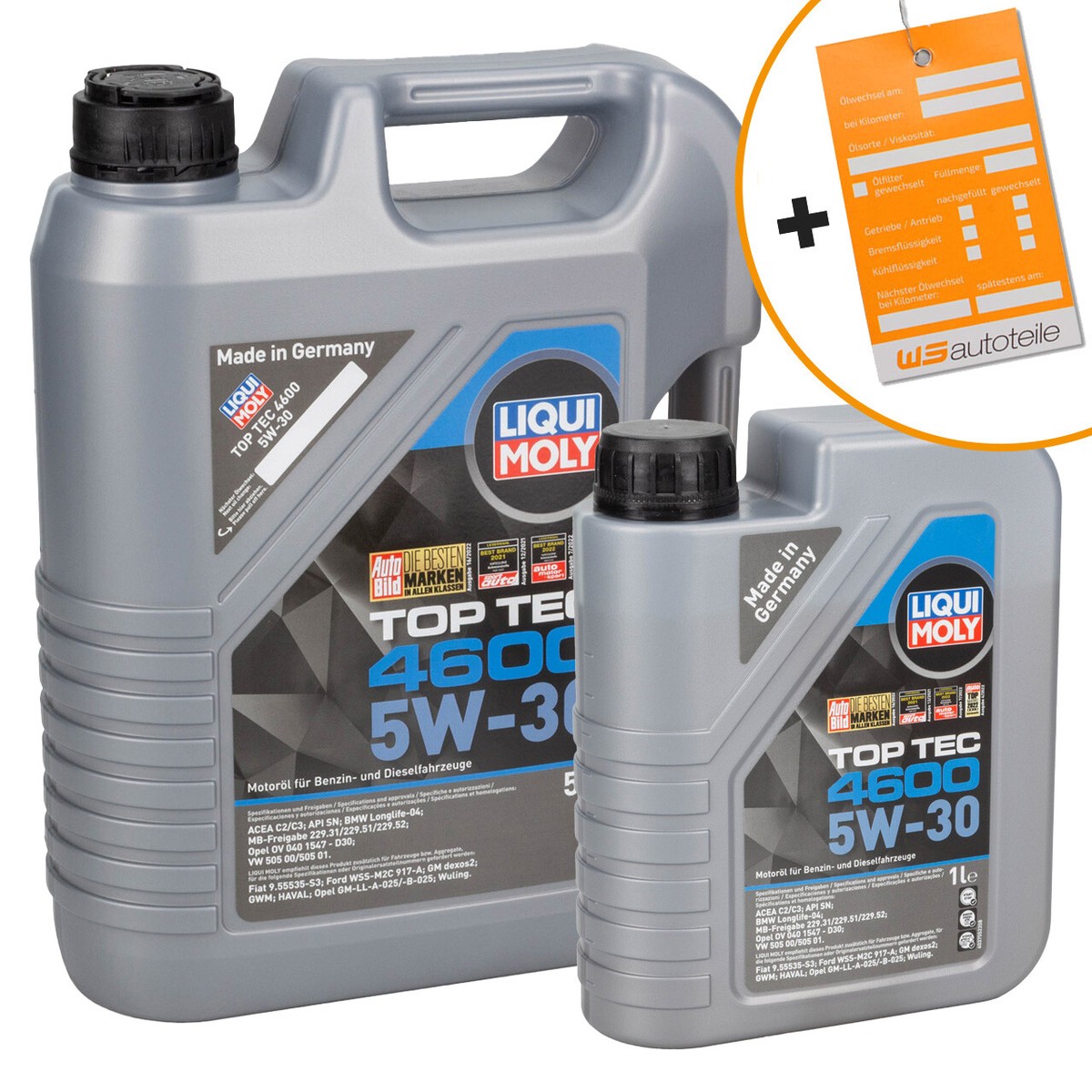 ROWE - 5 + 3 X 1 Litre ROWE Hightec Multi Synt DPF SAE 5W-30 Engine Oil - Car Engine Oil For Models With Exhaust Gas Aftertreatment And Turbocharging