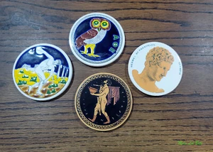 Vintage Griechische Untersetzer 4er Set - Bild 1 von 1