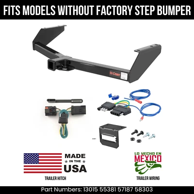 For 01-03 Ram 3500 Van Trailer Hitch w/ 5 Pin Wiring Fit w/o OE Step bmpr Curt — 第 1/4 张图片