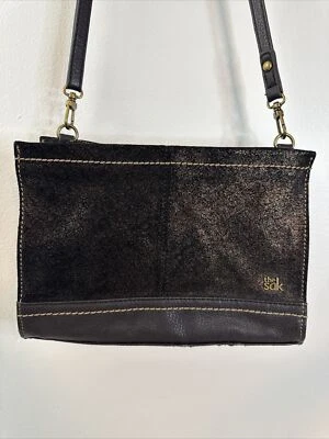 THE SAK Iris Leather Three-Way-Wear Crossbody Clutch Black Bag Small - Изображение 1 из 4