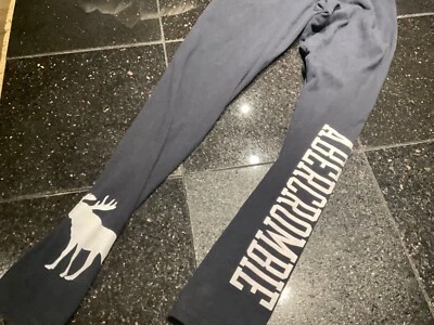 Leggings Abercrombie and Fitch infantil azul marinho meninas 11/12 - Imagem 1 de 4