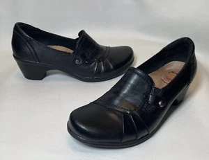 Earth Spirit Sz 6.5 Shoes Classics Womens Slip On Black Leather Pumps - Picture 1 of 11