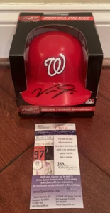 Victor Robles Autographed Rawlings Mini Helmet Washington Nationals JSA COA - Picture 1 of 2