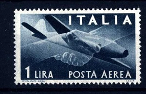 ITALIA REP. - PA - 1945 - Serie "Democratica" - Filigr. Ruota - 1 L. - Stretta d - Imagen 1 de 1