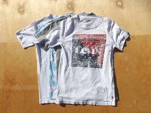 Size Medium (8 ) Boys Levis Brand T-Shirt Set Gray White Tye Dye Blue - Picture 1 of 7