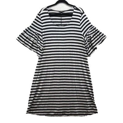 Vestido recto Lane Bryant para mujer 18 20 Plus rayas manga acampanada profesor oficina Foto 1 de 4