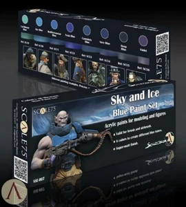 Juego de pintura de cielo y hielo a escala 75 8 pinturas pinturas Warhammer hobby pinturas acrílicas - Imagen 1 de 6