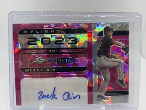 ZACK QIN 2022 Leaf Metal PINK CRYSTAL AUTO Flight 4/4 PADRES SSP (554) - Picture 1 of 4