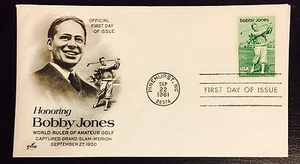 USA Stamp FDC Bobby Jones 18 Cents 09/22/1981 SC# 1933 (#S48) - Picture 1 of 2