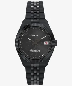 TIMEX x Wednesday collaboration wristwatch black tx-tw2y19600 Unisex Japan New - Picture 1 of 6