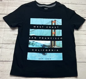 Old Navy West Coast San Francisco California Black GraphicT-Shirt Kid Size XS - Picture 1 of 5