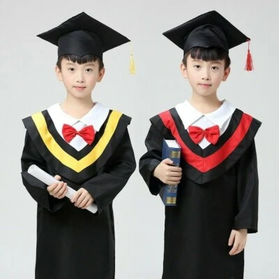 Graduation Chapeau Robe Casquette Cape pour Enfants Jardin D'Enfants Costume - Photo 1/4