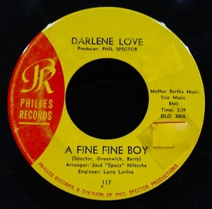 DARLENE LOVE~A Fine Fine Boy ✦ Girl Group Soul 45~PHILLES #117~Phil Spector - Picture 1 of 2