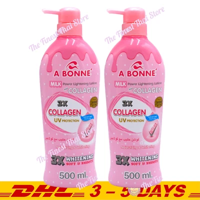 2 x 500 ml: Loción aclaradora Bonne Milk Power más colágeno hidratante Foto 1 de 3