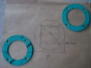 MCE WATER COOLED EXHAUST MANIFOLD FLANGE GASKETS TO PIPE - Picture 1 of 2
