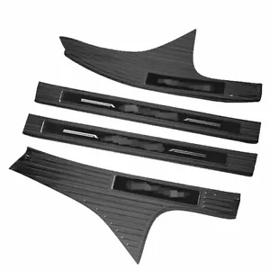 Stainless Door Sill Scuff Plate Cover Inner Black For Honda Accord 2018 2019 - Bild 1 von 1