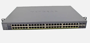 Netgear ProSafe GS752TP 48 Port PoE Gigabit Ethernet Smart Switch 4x GbE SFP v1 - Picture 1 of 3