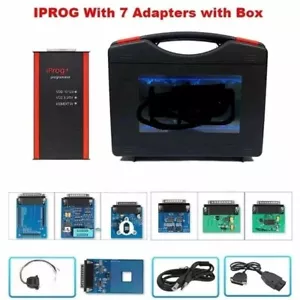 Iprog Pro Full V89 with 7 Adapters Support Eeprom IMMO/KM/Radio Reset Dashboard - Picture 1 of 3