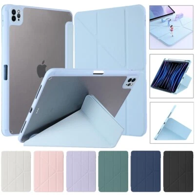 Origami Lederhülle Smart Cover mit Stifthalter Für iPad 6/7/8/9. Air 4/5. Pro 11 - Bild 1 von 4