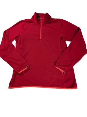 Pullover Orvis para mujer LG rojo cuarto cremallera polar manga larga senderismo invierno ligero Foto 1 de 4