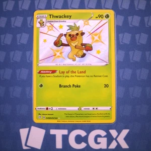 Pokemon - Thwackey - SV005/SV122 - SWSH: Shining Fates - Holo - Shiny Holo Ra NM - Picture 1 of 1
