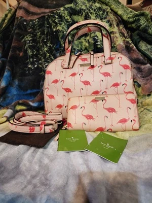 Bolso de Mano Kate Spade New York Rosa Flamenco Felix Newbury Lane Bolso Cartera Foto 1 de 4