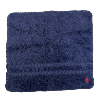 Vintage Ralph Lauren Paño Algodón Azul Bordado Rojo Pony Años 90 Hecho en EE. UU. Foto 1 de 4