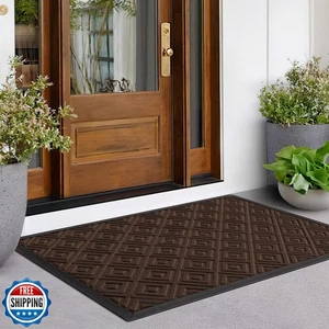 LEKEEPGO Large Front Door Mat Outside Entrance 31.5"x47", Drainag - Picture 1 of 5