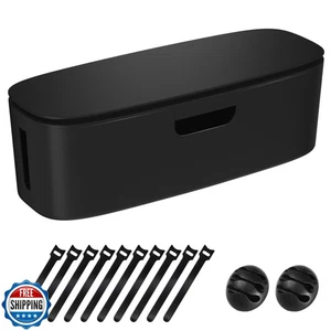 Cable Management Box - Large Cord Organizer Box to Hide Power Strip and Under - Picture 1 of 5